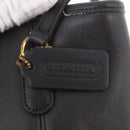 Coach Tote Bag Leather Black Gold Auth 188367-10