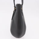 Coach Tote Bag Leather Black Gold Auth 188367-3