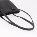 Coach Tote Bag Leather Black Gold Auth 188367-7