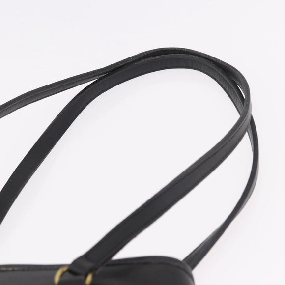 Coach Tote Bag Leather Black Gold Auth 188367