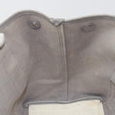 BALENCIAGA Navy Cabas S Tote Bag Canvas Leather White Silver 339933 Auth 188368-18