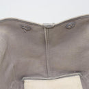 BALENCIAGA Navy Cabas S Tote Bag Canvas Leather White Silver 339933 Auth 188368-19