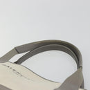 BALENCIAGA Navy Cabas S Tote Bag Canvas Leather White Silver 339933 Auth 188368-8