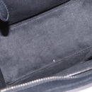 CELINE Luggage Micro Shopper Hand Bag Leather Black Silver Auth 188371SAM-11