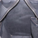 CELINE Luggage Micro Shopper Hand Bag Leather Black Silver Auth 188371SAM-20