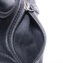 CELINE Luggage Micro Shopper Hand Bag Leather Black Silver Auth 188371SAM-25