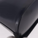 SAINT LAURENT Hand Bag Leather Navy Gold Auth 188373-9