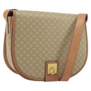 CELINE Macadam Canvas Shoulder Bag PVC Beige Gold Auth 188375A-1