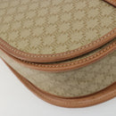 CELINE Macadam Canvas Shoulder Bag PVC Beige Gold Auth 188375A-15