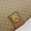 CELINE Macadam Canvas Shoulder Bag PVC Beige Gold Auth 188375A-18