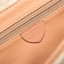 CELINE Macadam Canvas Shoulder Bag PVC Beige Gold Auth 188375A-12
