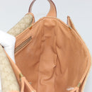 CELINE Macadam Canvas Shoulder Bag PVC Beige Gold Auth 188375A-20