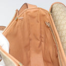CELINE Macadam Canvas Shoulder Bag PVC Beige Gold Auth 188375A-21