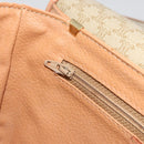 CELINE Macadam Canvas Shoulder Bag PVC Beige Gold Auth 188375A-22