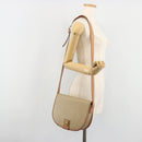 CELINE Macadam Canvas Shoulder Bag PVC Beige Gold Auth 188375A-25