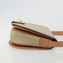 CELINE Macadam Canvas Shoulder Bag PVC Beige Gold Auth 188375A-3