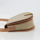CELINE Macadam Canvas Shoulder Bag PVC Beige Gold Auth 188375A-4