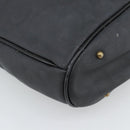 Christian Dior Trotter Canvas Hand Bag PVC Black Gold Auth 188382-15