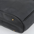 Christian Dior Trotter Canvas Hand Bag PVC Black Gold Auth 188382-16