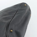 Christian Dior Trotter Canvas Hand Bag PVC Black Gold Auth 188382-10