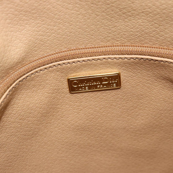 Christian Dior Trotter Canvas Hand Bag PVC Black Gold Auth 188382