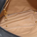 Christian Dior Trotter Canvas Hand Bag PVC Black Gold Auth 188382-11