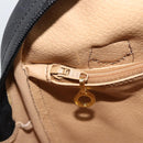 Christian Dior Trotter Canvas Hand Bag PVC Black Gold Auth 188382-21