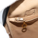 Christian Dior Trotter Canvas Hand Bag PVC Black Gold Auth 188382-22