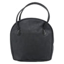 Christian Dior Trotter Canvas Hand Bag PVC Black Gold Auth 188382-2