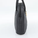 Christian Dior Trotter Canvas Hand Bag PVC Black Gold Auth 188382-3