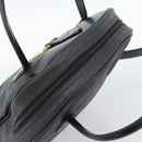 Christian Dior Trotter Canvas Hand Bag PVC Black Gold Auth 188382-6