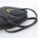 Christian Dior Trotter Canvas Hand Bag PVC Black Gold Auth 188382-7