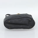Christian Dior Trotter Canvas Hand Bag PVC Black Gold Auth 188382-5