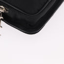 Christian Dior Trotter Canvas Waist Bag Black Silver Auth 188383V-14