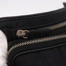 Christian Dior Trotter Canvas Waist Bag Black Silver Auth 188383V-18