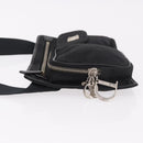 Christian Dior Trotter Canvas Waist Bag Black Silver Auth 188383V-4