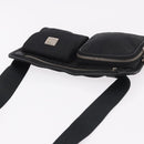 Christian Dior Trotter Canvas Waist Bag Black Silver Auth 188383V-6