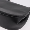 CELINE Shoulder Bag Leather Black Gold Auth 188390-15