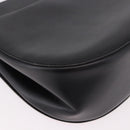 CELINE Shoulder Bag Leather Black Gold Auth 188390-16