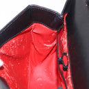 CELINE Shoulder Bag Leather Black Gold Auth 188390-20