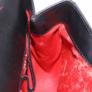 CELINE Shoulder Bag Leather Black Gold Auth 188390-21