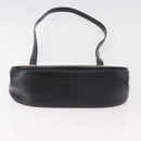 CELINE Shoulder Bag Leather Black Gold Auth 188390-5