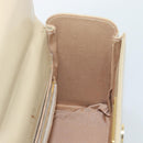 VALENTINO Hand Bag Leather Beige Gold Auth 188391-17
