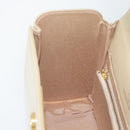 VALENTINO Hand Bag Leather Beige Gold Auth 188391-18
