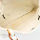 CHANEL Chain Hand Bag Leather White CC Auth 188392A-10