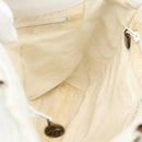 CHANEL Chain Hand Bag Leather White CC Auth 188392A-19
