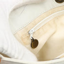 CHANEL Chain Hand Bag Leather White CC Auth 188392A-22