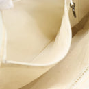 CHANEL Chain Hand Bag Leather White CC Auth 188392A-23
