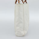 CHANEL Chain Hand Bag Leather White CC Auth 188392A-3