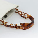 CHANEL Chain Hand Bag Leather White CC Auth 188392A-7